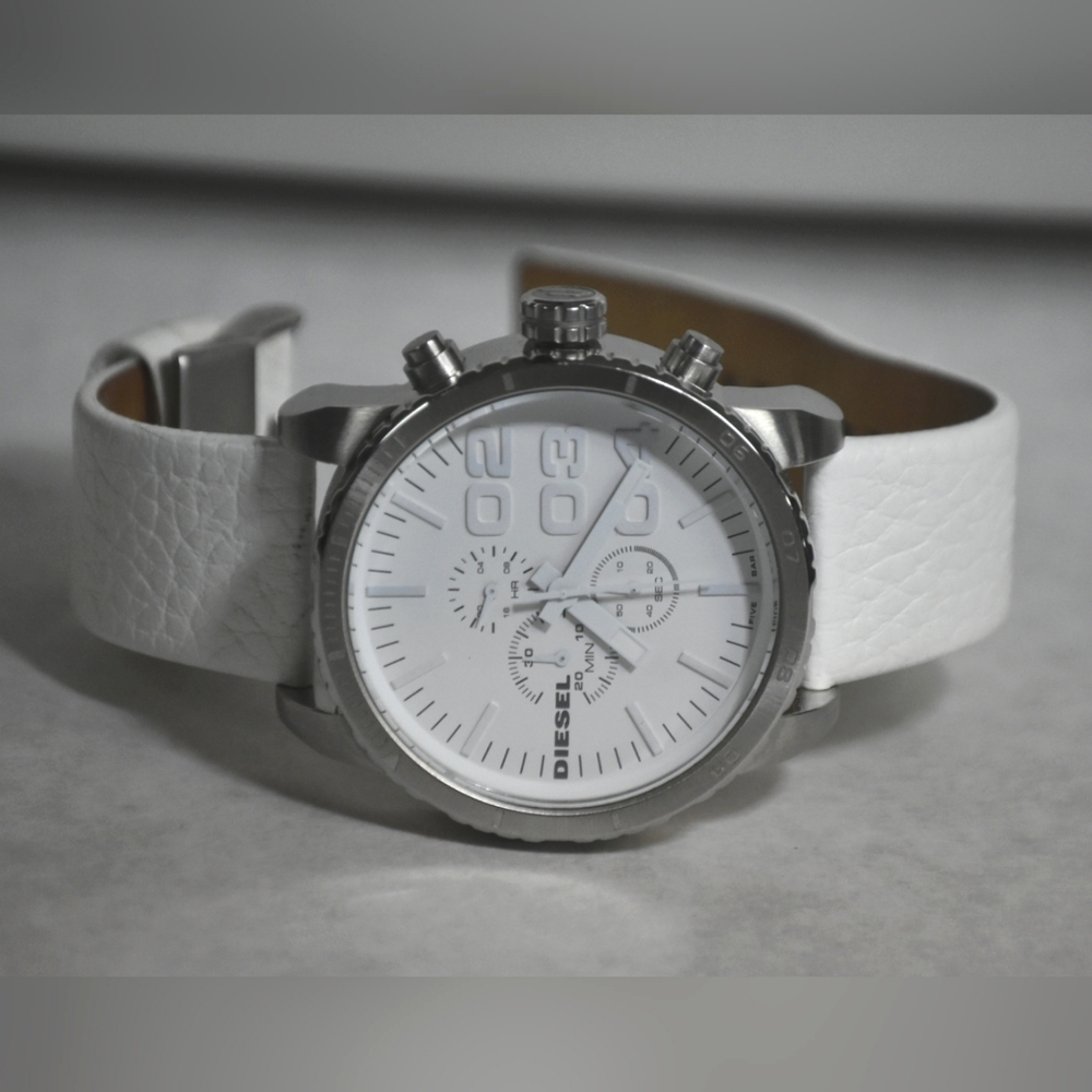 Diesel White Oversized Chronograph DZ4240